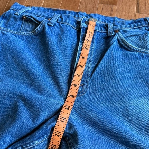 Vintage RARE Orange Tab Medium Wash Made in the USA Straight Leg Jeans Size 34 - Picture 6 of 7